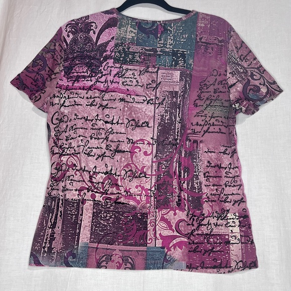 Peter Nygard Stretch Top Colorful Petite Large - Picture 2 of 8